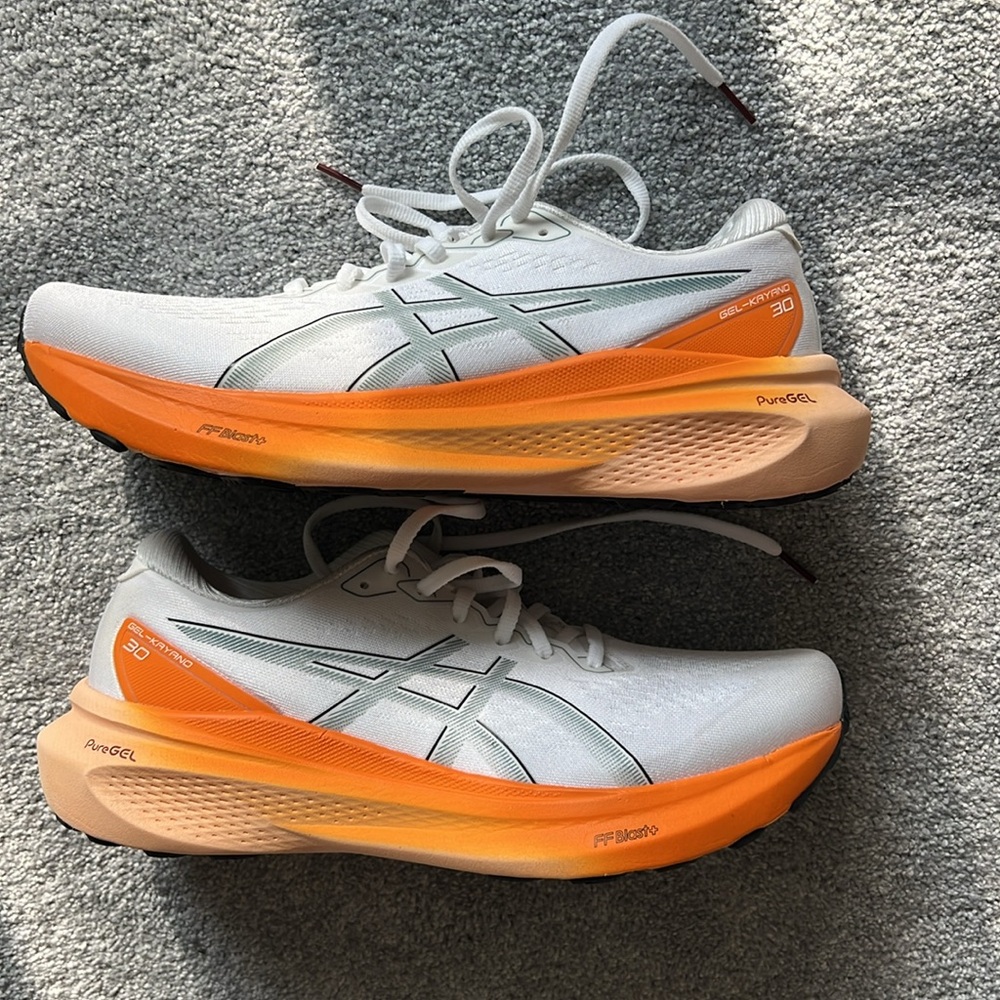 Asics White and Orange Men's Shoes - Picture 4 of 5